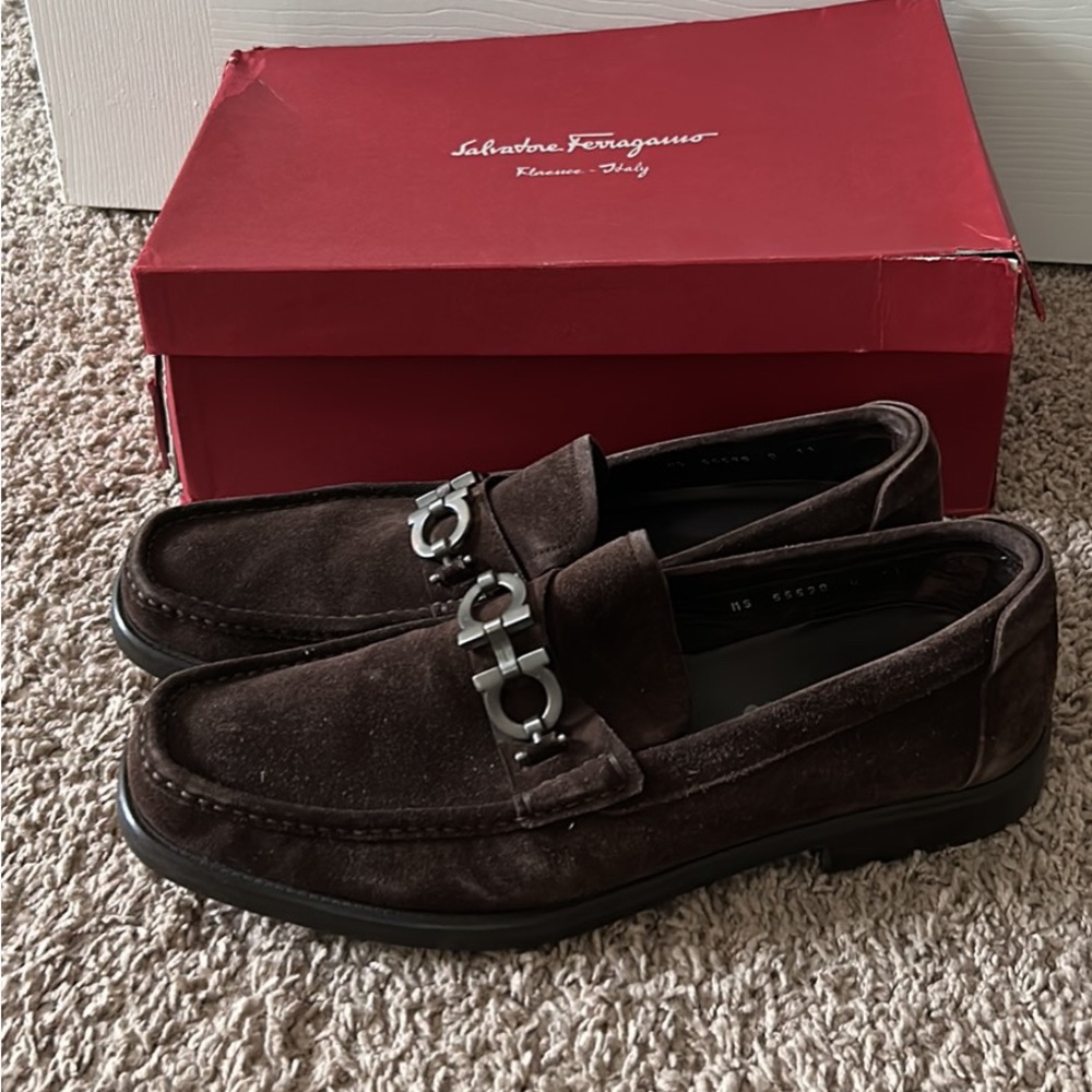 Ferragamo suede loafers